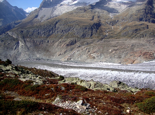 Aletschgletscher Abschmelzung