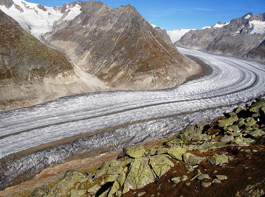 Aletschgletscher im Herbst