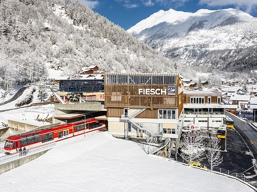 Fiesch Eggishorn Talbahnstation MGB Bahn