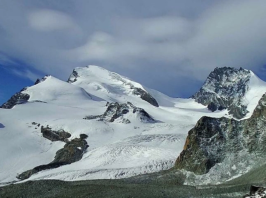 Fluchthorn, Strahlhorn, Rimpfischhorn im Oberwallis