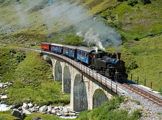Furka Dampfbahn Bergstrecke