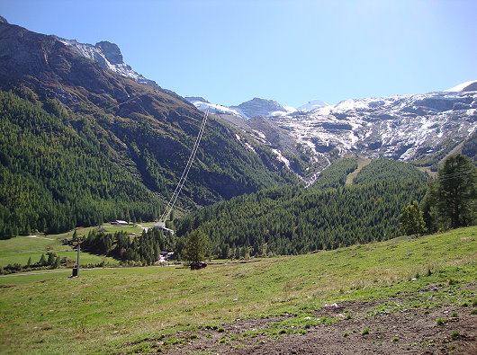 Saas Fee Dorfrundweg Felskinnbahn