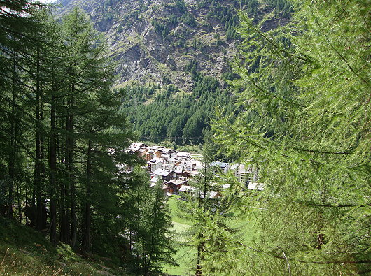 Suone Saas Almagell mit Dorf