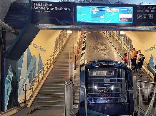 Bergbahn Zermatt-Sunegga Funicular Talstation